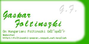 gaspar foltinszki business card
